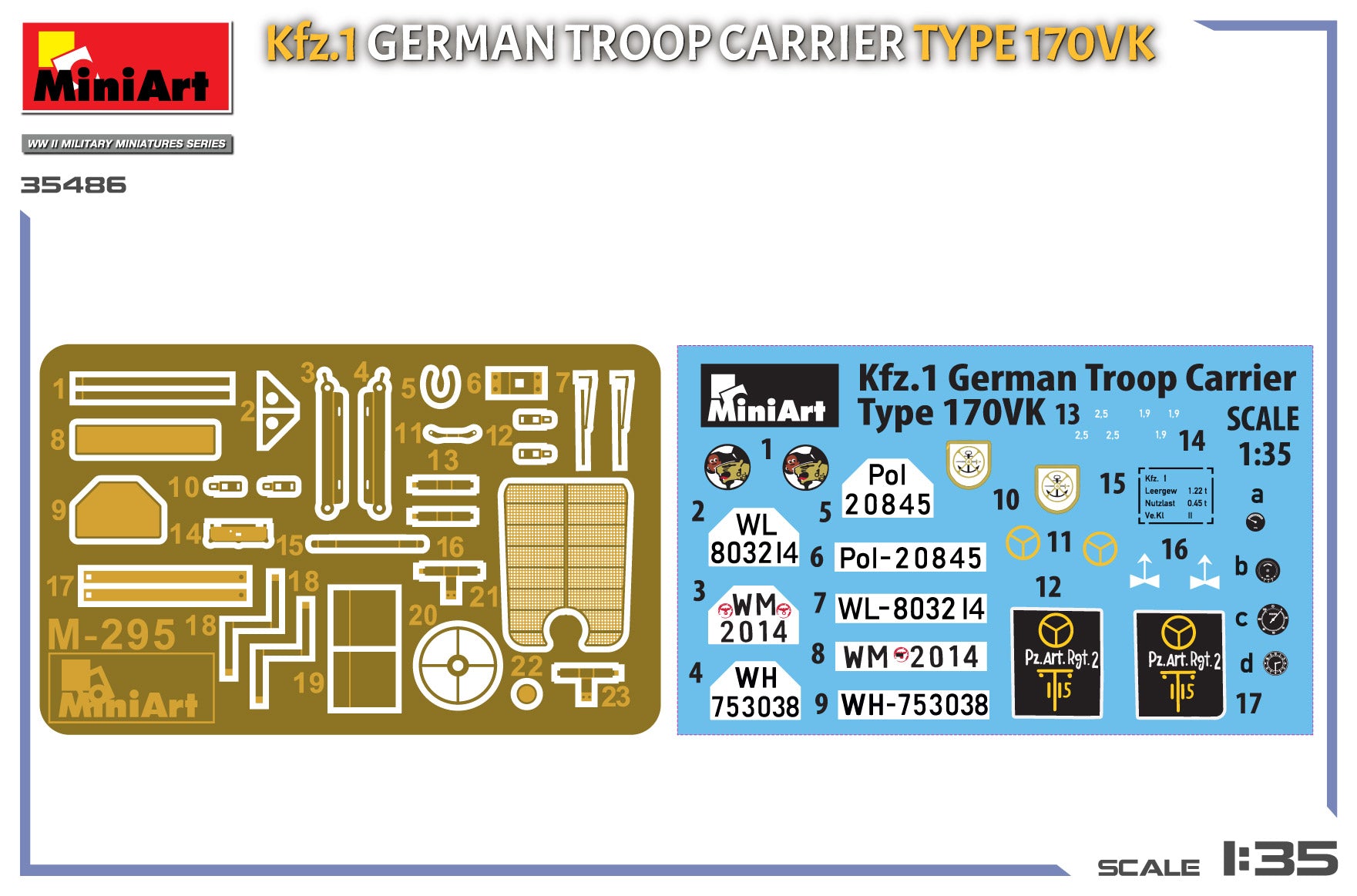 MiniArt 35486 Kfz.1 Transport de troupes allemand Type 170VK 1/35 – imagen 2