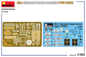 MiniArt 35486 Kfz.1 Transport de troupes allemand Type 170VK 1/35 – imagen 2