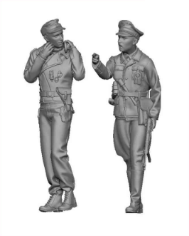 Glowel Miniatures 35055 Officier WSS et commandant de char 1/35
