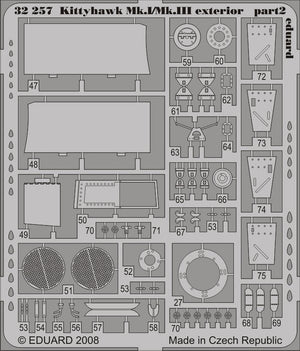Eduard 32257 Kittyhawk Mk.I/Mk.III extérieur HASEGAWA 1/32 – image 2