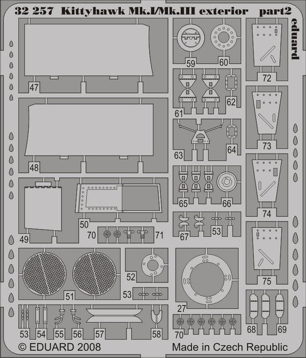 Eduard 32257 Kittyhawk Mk.I/Mk.III extérieur HASEGAWA 1/32 – image 2