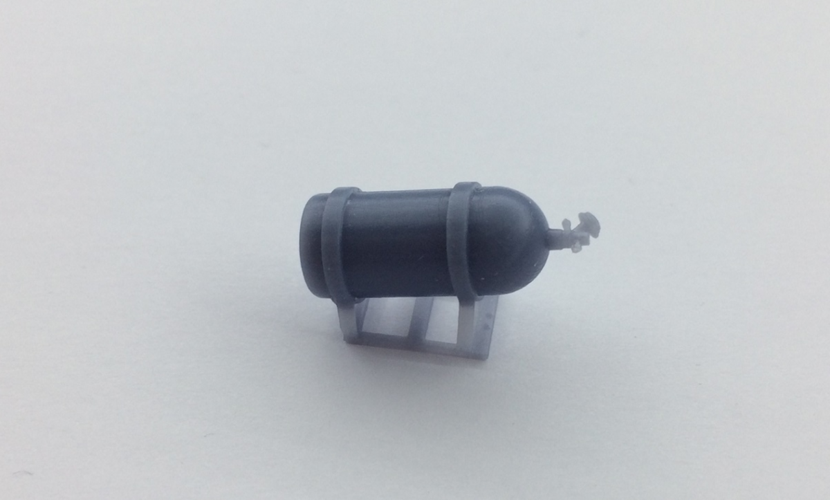 Pièces de maquette Yamamoto YMPTUN3S Cylindre nitro sur support 1/24  – immagine 2