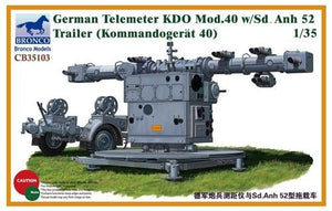 Bronco CB35103 Télémètre allemand KDO Mod.40 avec remorque Sd.Anh 52 (Kommando-Gerat 40) (1/35)