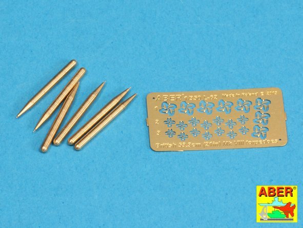 Aber 350L-62 Ensemble de 6 torpilles britanniques 53,3 cm MK.VIII (1/350) 