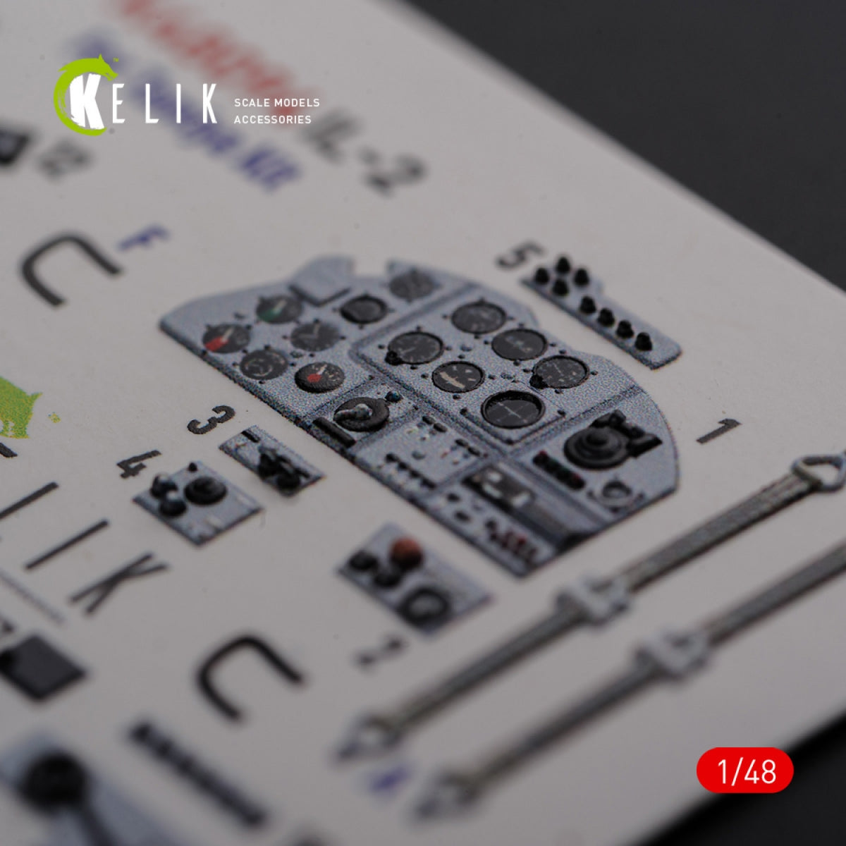 KELIK K48094 IL-2 Shturmovik stickers 3D intérieur pour kit Tamiya 1/48 – image 5