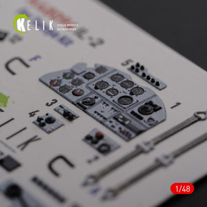 KELIK K48094 IL-2 Shturmovik stickers 3D intérieur pour kit Tamiya 1/48 – image 5