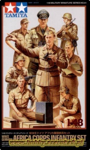 Tamiya 32561 Ensemble d&amp;#39;infanterie allemande d&amp;#39;Afrique (1/48)