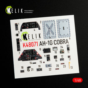 KELIK K48071 AH-1G INTERIOR 3D DECALS FOR ICM/SPECIALHOBBY KIT 1/48 – zdjęcie 3