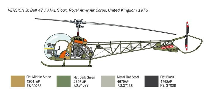 Italeri 2820 OH-13 Sioux 1/48  – immagine 3