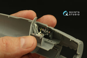 Intérieur imprimé en 3D et coloré sur papier décalcomanie Quinta Studio QD48384 F8F-2 Bearcat (Hobby Boss) 1/48 – image 7