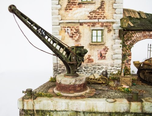 RT-Diorama 35308 Socle de diorama : « Port fluvial de la Marne », Première Guerre mondiale, échelle 1/35 – image 4