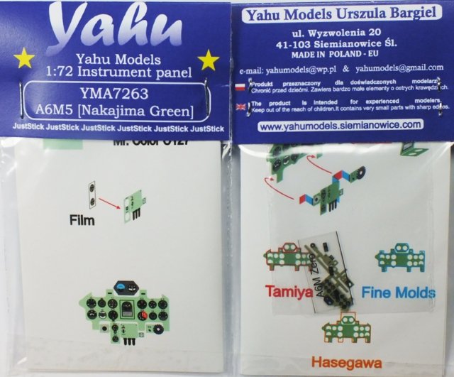 Yahu YMA7263 A6M5 Nakajima Vert (Tamyia / Hasegawa / FM) 1/72