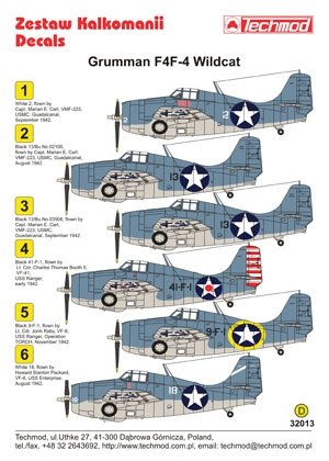 Techmod 32013 - Grumman F4F-4 Wildcat 1/32 – Bild 2
