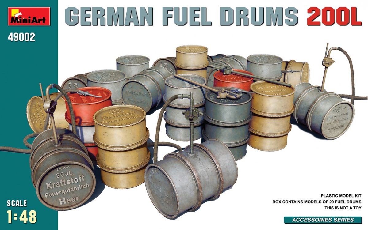 MiniArt 49002 FÛTS DE CARBURANT ALLEMANDS 200L 1/48