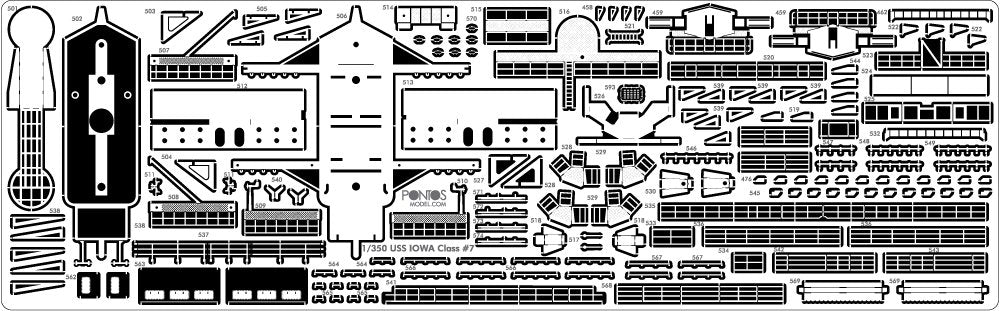 Pontos 35010F1 USS BB-64 Wisconsin 1991 Detail Up Set 1/350 – zdjęcie 10