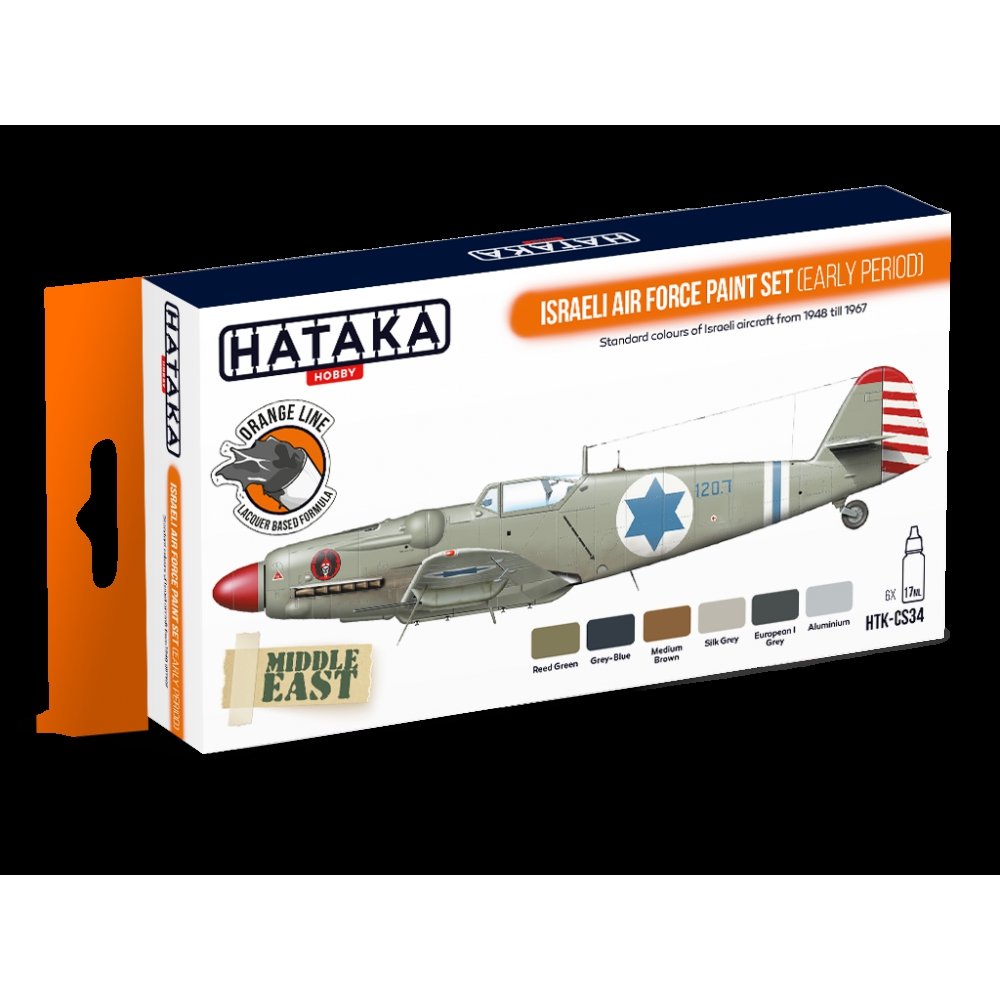 Kit de peinture Hataka HTK-CS34 pour l'armée de l'air israélienne (première période) (6 x 17 ml)