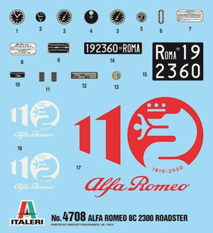 Italeri 4708 ALFA ROMEO 8C 2300 Monza 1/12 – image 5