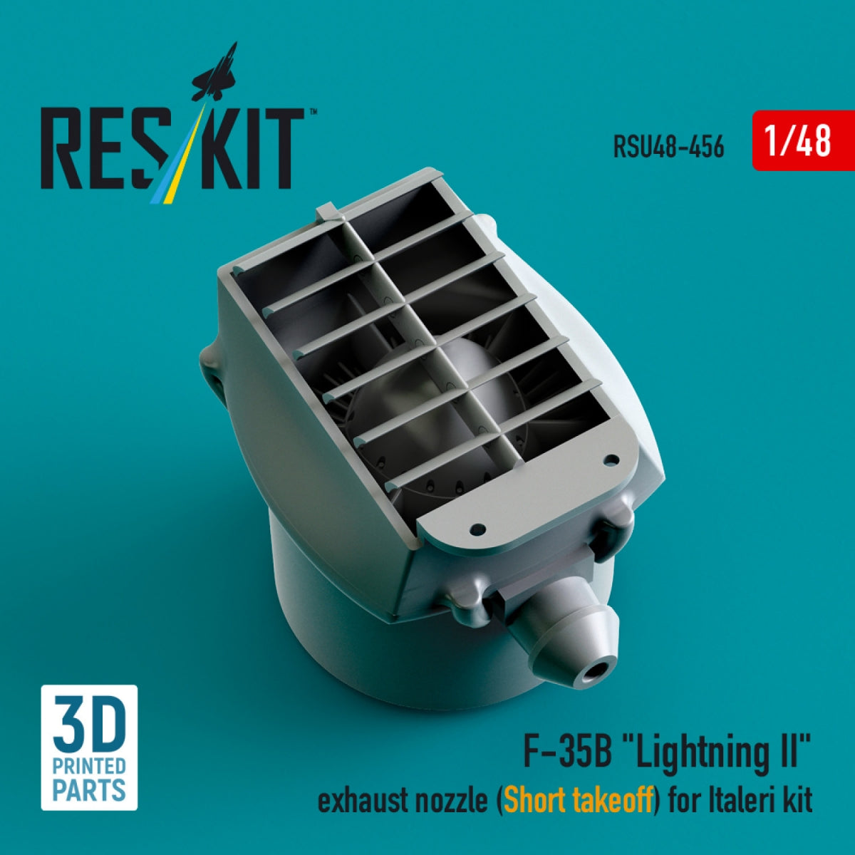 RESKIT RSU48-0456 Tuyère d&amp;#39;échappement F-35B « Lightning II » (décollage court) pour maquette Italeri (impression 3D) au 1/48 – Bild 2