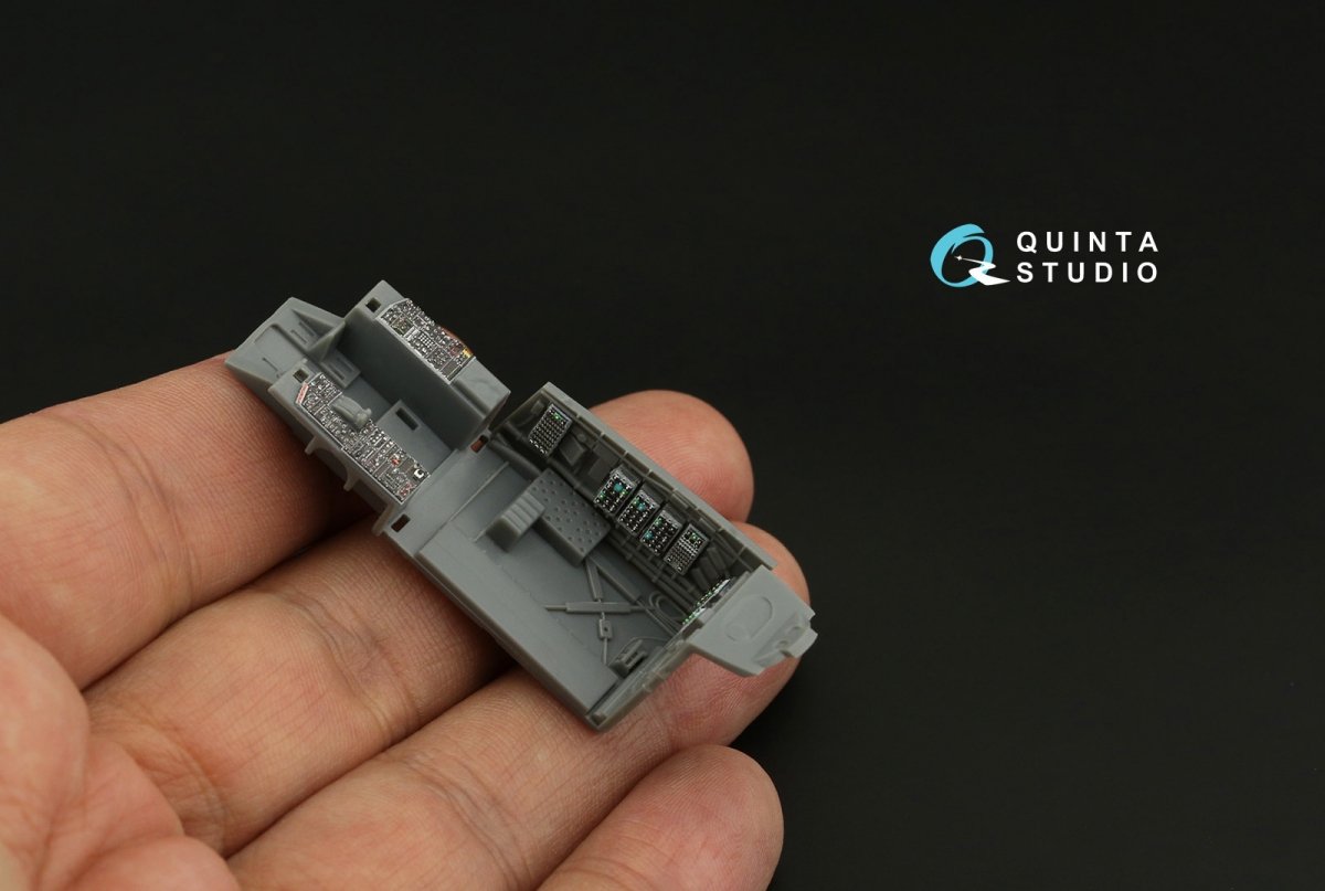 Intérieur imprimé en 3D et coloré sur papier décalcomanie Quinta Studio QD72068 F-15C Late/F-15J Late (GWH) 1/72  – immagine 3