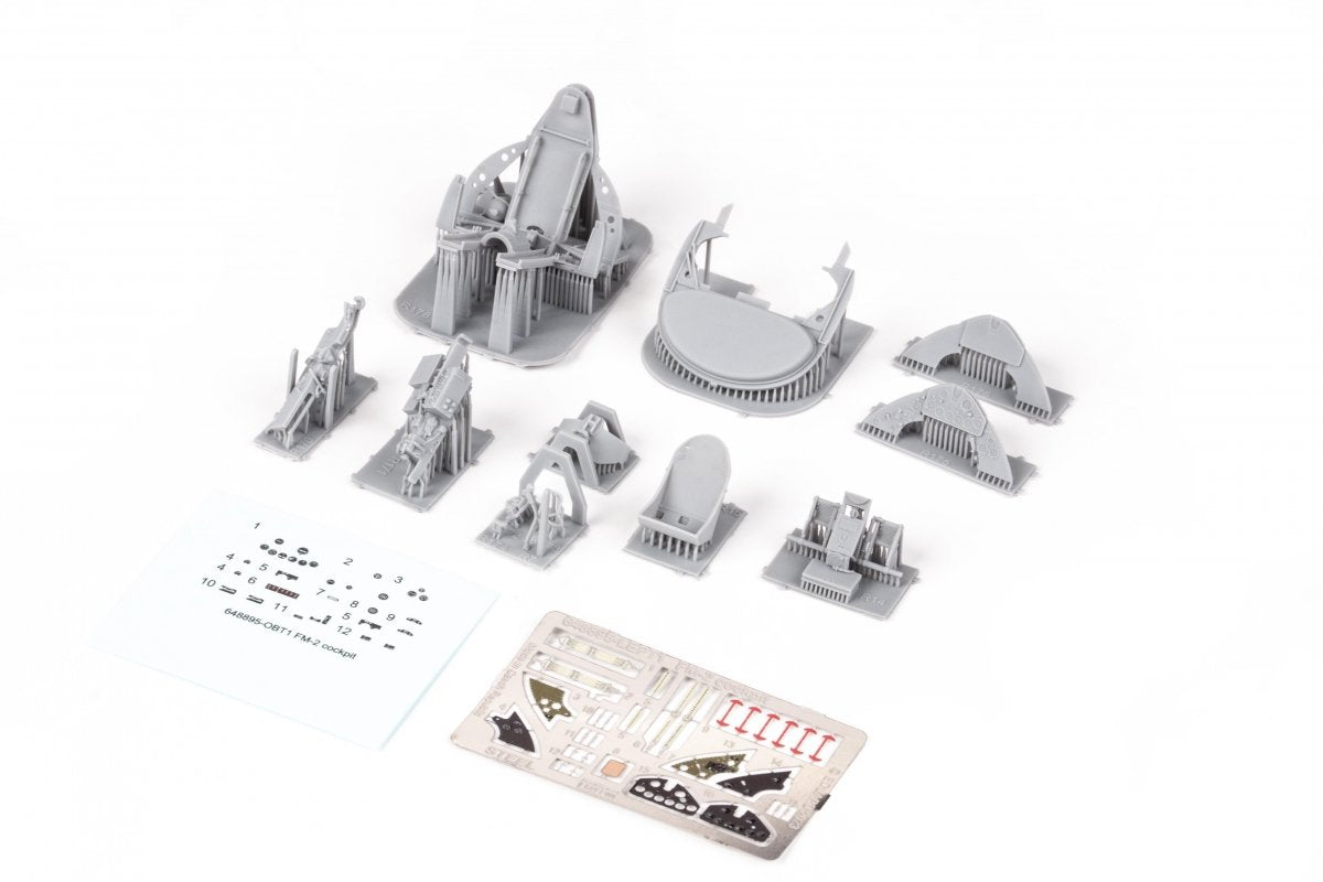 Cockpit Eduard 648896 FM-2 avec appui-tête blindé - Impression Eduard 1/48