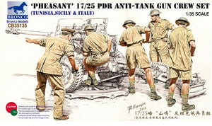 Ensemble d&amp;#39;équipage pour canon antichar Bronco CB35135 Pheasant 17/25pdr (1/35)