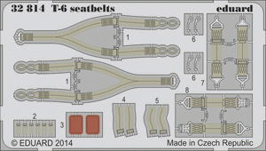 Ceintures de sécurité Eduard 32814 T-6 1/32 Kitty Hawk