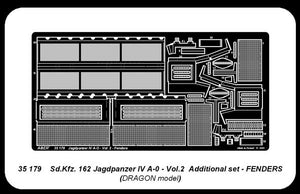 Aber 35179 German tank destroyer Sd.Kfz.162 Jagdpanzer IV A-0 - vol. 2 - additional set - fenders 1/35 – zdjęcie 2