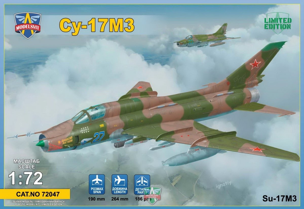 Maquette Modelsvit 72047 Su-17M3 chasseur-bombardier avancé 1/72