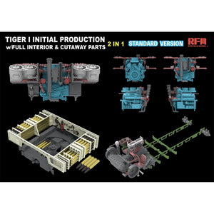 Rye Field Model 5130 Tiger I Initial Production Early 1943 w/ Full Interior Standard Version 1/35 – zdjęcie 3