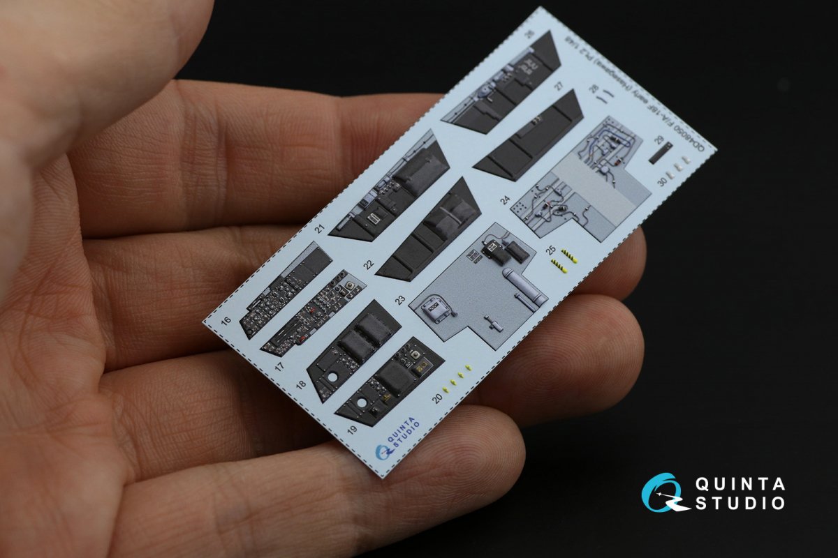 Intérieur imprimé en 3D et coloré sur papier décalcomanie Quinta Studio QD48050 F/A-18F (Hasegawa) au 1/48 – image 6