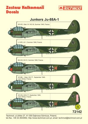 Techmod 72142 - Junkers Ju 88A-1 1/72 – image 2
