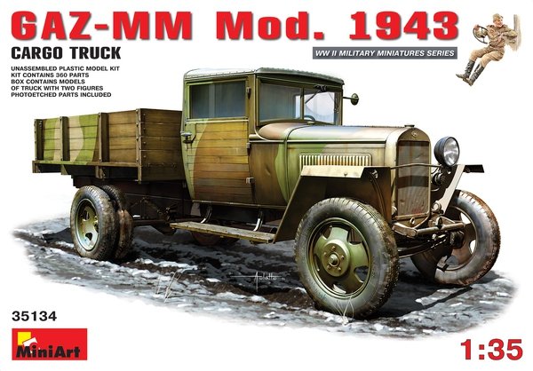 MiniArt 35134 Camion cargo soviétique GAZ-MM Mod.1943 (1/35)