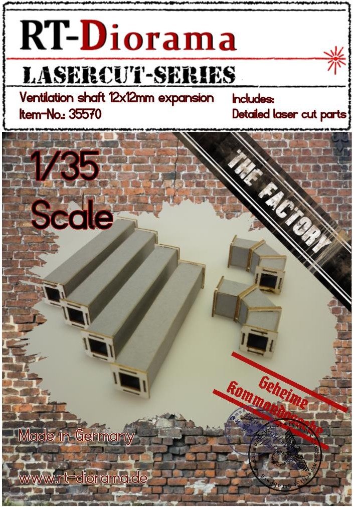 RT-Diorama 35570 Conduit de ventilation, expansion 12x12 mm, échelle 1/35
