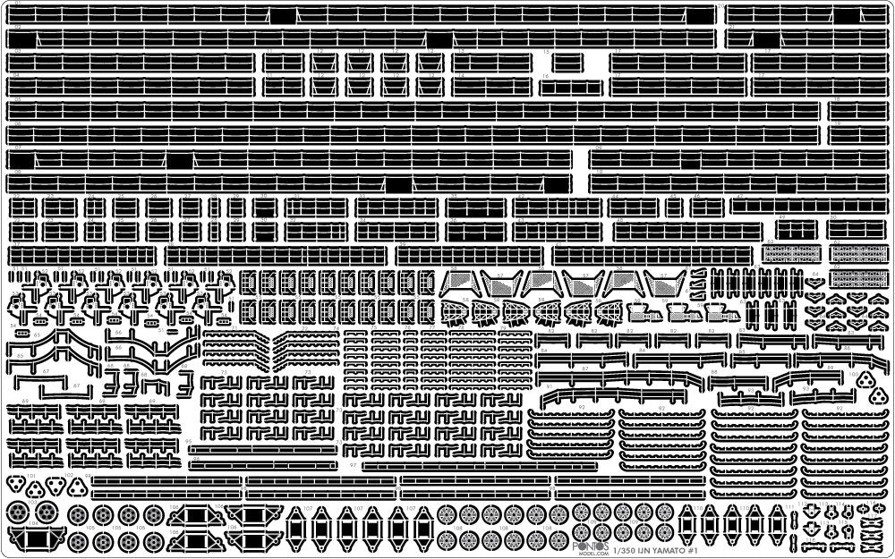 Pontos 37003F1 IJN Yamato Detail Up Set Advanced 1/350 – image 10