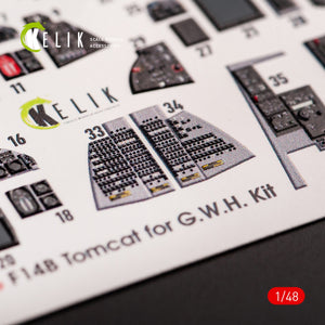 KELIK K48066 Décalcomanies 3D pour intérieur F-14B Tomcat, kit GWH au 1/48 – image 6