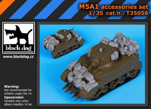 Ensemble d&amp;#39;accessoires Black Dog T35056 M5A1 1/35