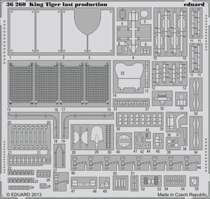 Eduard 36260 King Tiger, dernière production, échelle 1/35, Academy
