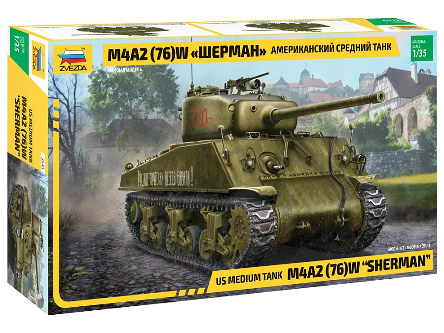 Zvezda 3645 M4A2 (76)W Sherman 1/35