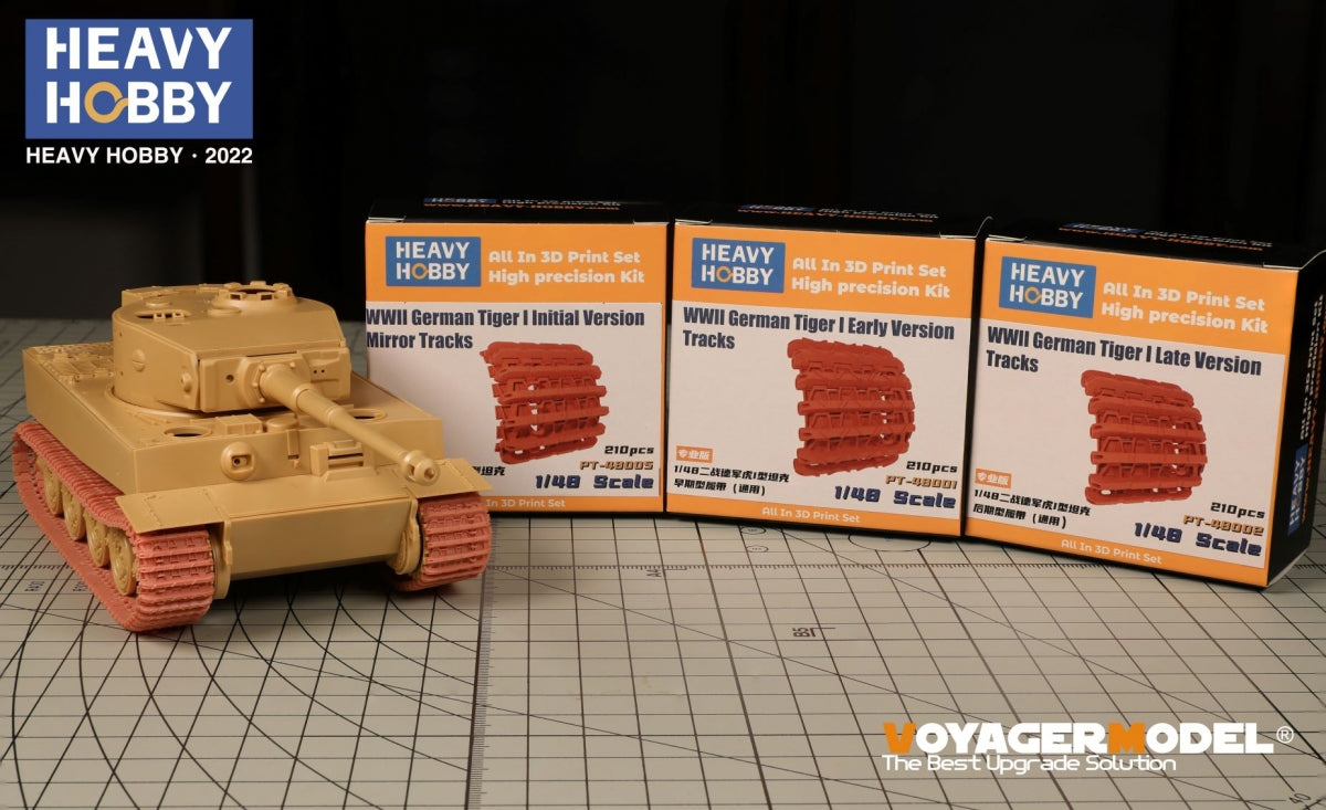 Heavy Hobby PT48005 Tracteur Tiger I allemand de la Seconde Guerre mondiale, version initiale, chenilles à miroir, échelle 1/48 – imagen 2