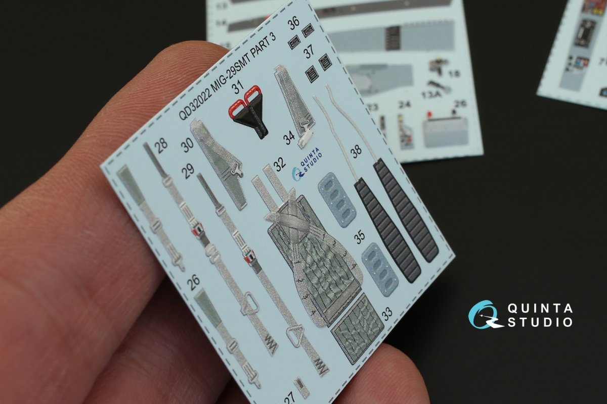 Intérieur imprimé en 3D et coloré sur papier décalcomanie Quinta Studio QD32022 MiG-29SMT (pour maquette Trumpeter) 1/32 – image 2
