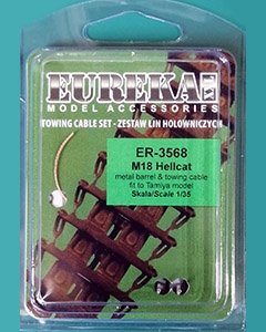 Canon métallique et câble de remorquage Eureka XXL ER-3568 pour M18 Hellcat (Tamiya) 1/35