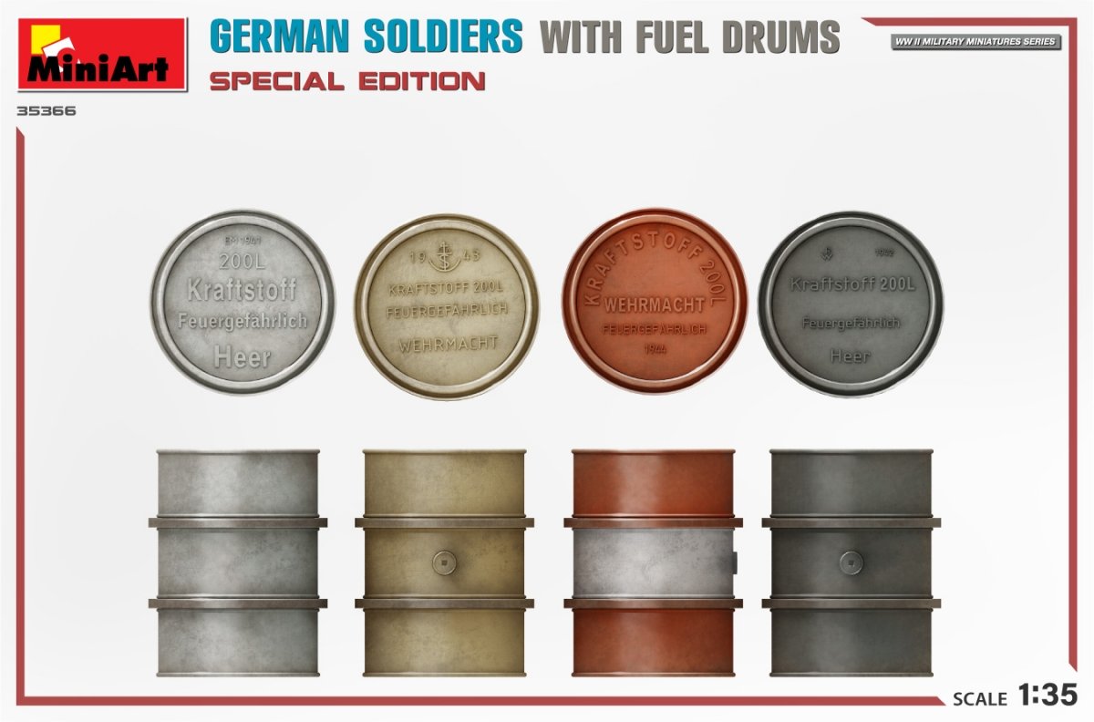 MiniArt 35366 SOLDATS ALLEMANDS AVEC BARILS DE CARBURANT. ÉDITION SPÉCIALE 1/35 – Bild 5