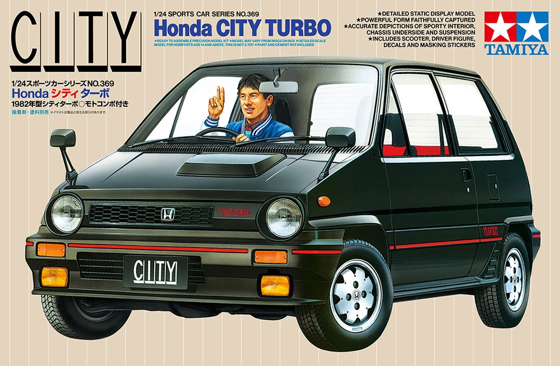 Tamiya 24369 Honda City Turbo avec Motocompo 1/24