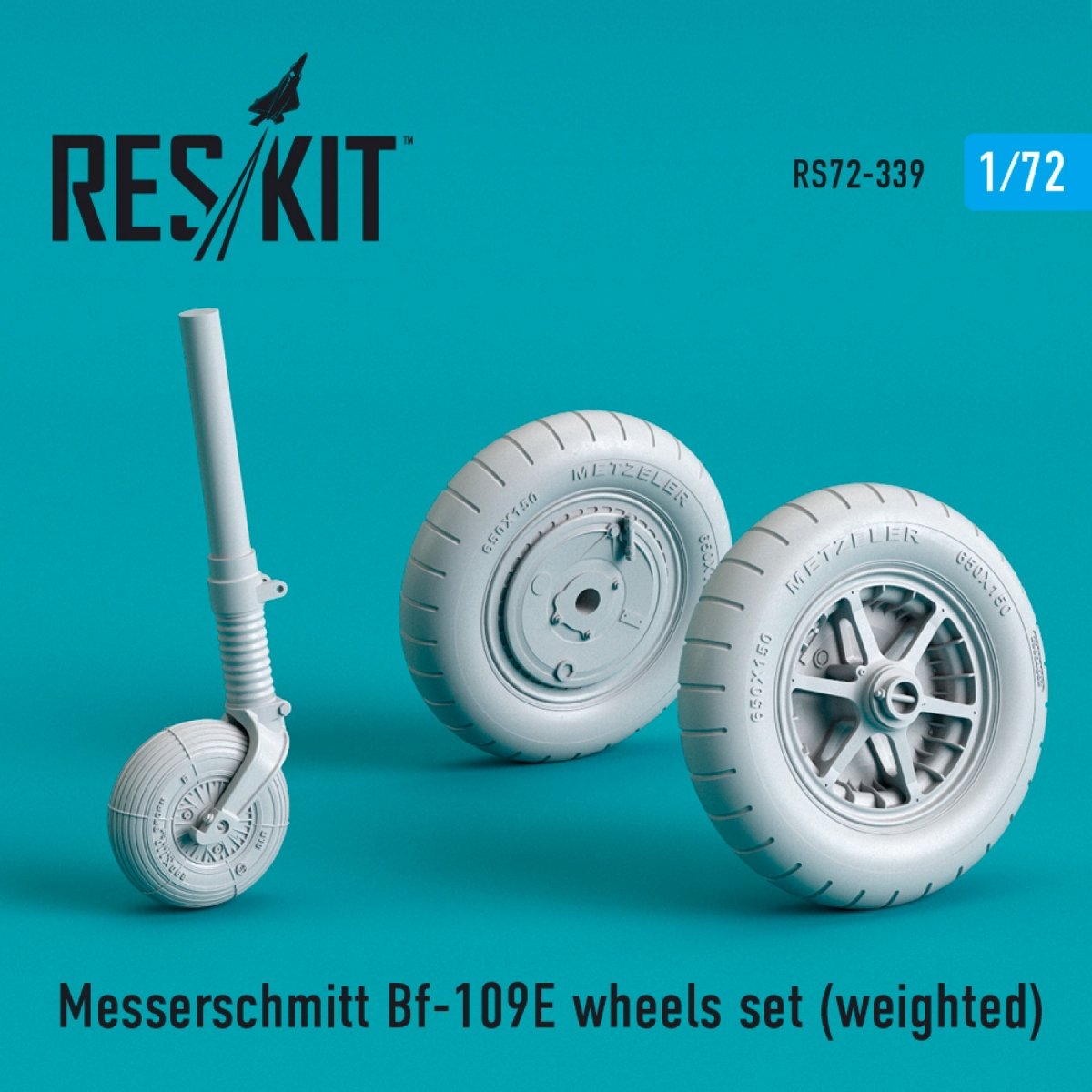 RESKIT RS72-0339 BF-109E JEU DE ROUES (LESTÉ) 1/72