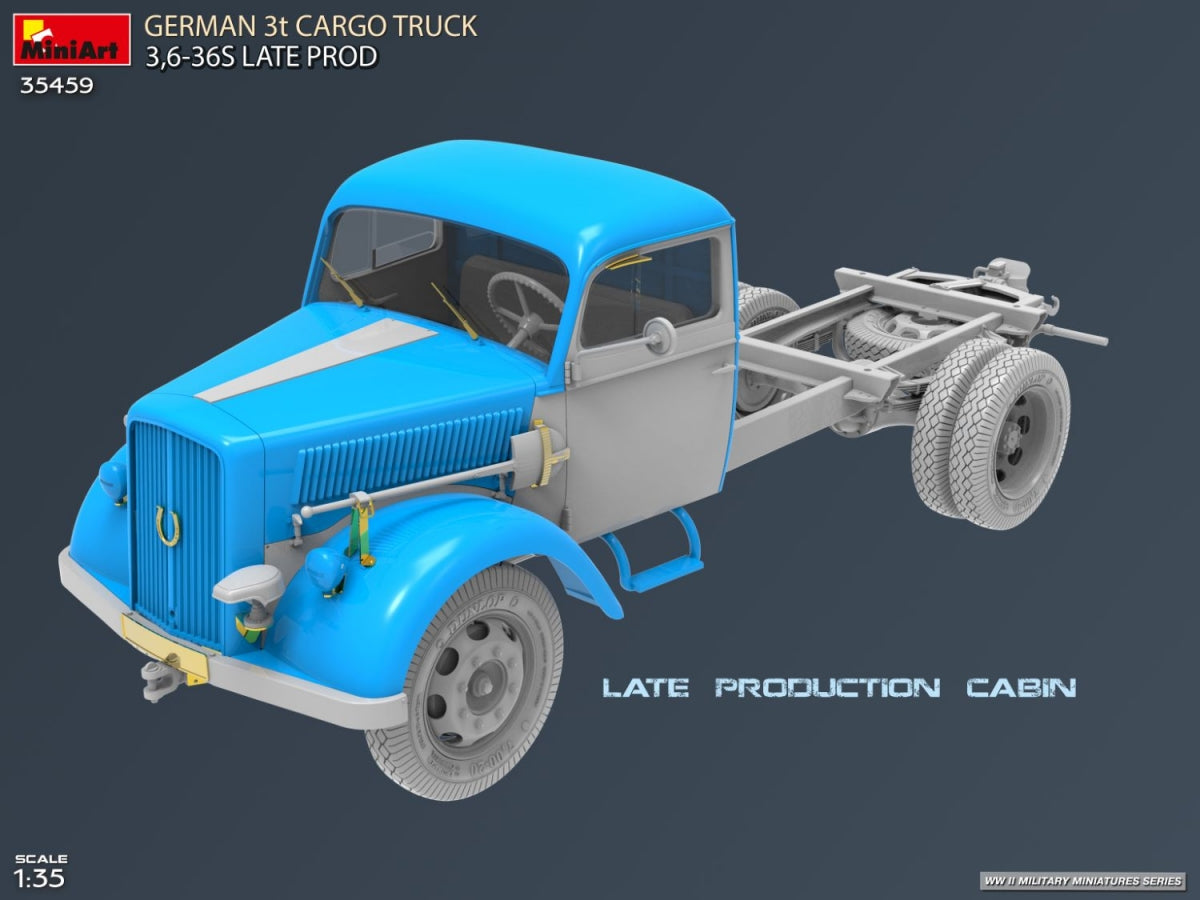 MiniArt 35459 Camion cargo allemand 3 tonnes, production tardive, échelle 1/35 – imagen 7