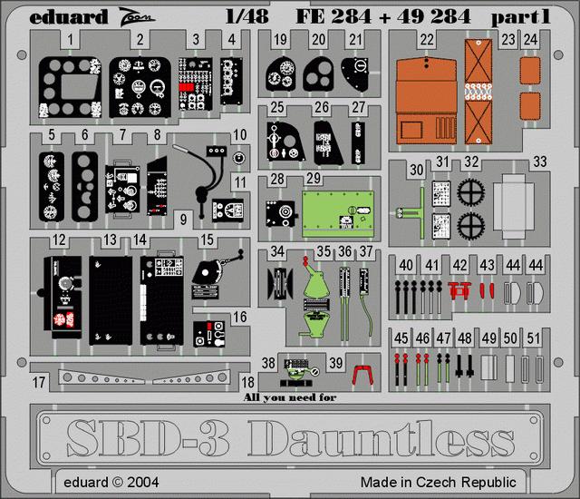 Eduard FE284 SBD-3 MINIATURES PRÉCISES 1/48