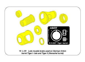 Aber 16L-09 Frein de bouche tardif pour le canon utilisé sur la version tardive du char Tiger I, Tiger II (tourelle Henschel) / Frein de bouche tardif utilisé sur le canon allemand de 8,8 cm des Tiger I et Tiger II (tourelle Henschel) à l&amp;#39;échelle 1/16 – image 17