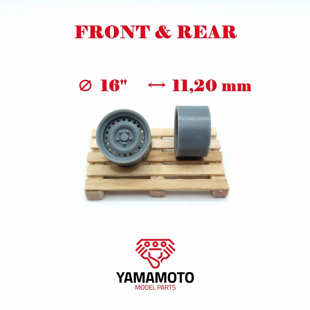 Pneus larges en acier Yamamoto YMPRIM11 16&amp;quot; 1/24 – Bild 2