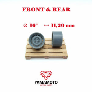 Pneus larges en acier Yamamoto YMPRIM11 16&amp;quot; 1/24 – Bild 2