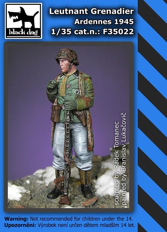 Black Dog F35022 Lieutenant grenadier Ardennes 1945 1/35